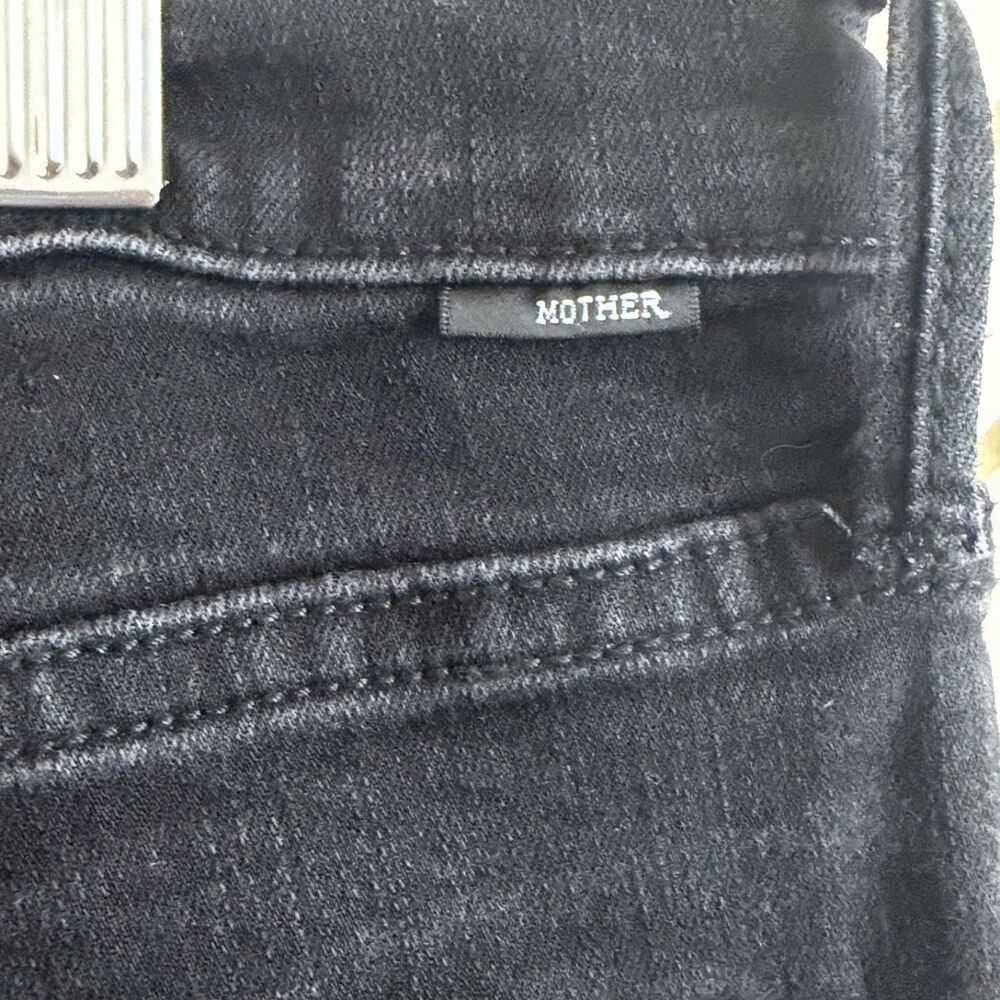 mother the mid rise dazzler ankle skinny black jeans not guilty wash 33 stretchy - Picture 8 of 13